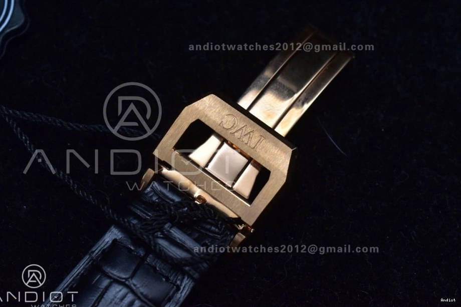 1:1 (Same IW371482 Chrono on Black A7750 Edition as Portuguese Genuine) Leather Best Thickness Strap ZF 0111